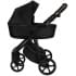 Детская коляска Roan Esso 2025 Кожа 2 в 1 ESSK/210/1 Black /Black/руч.Тем.коричневый