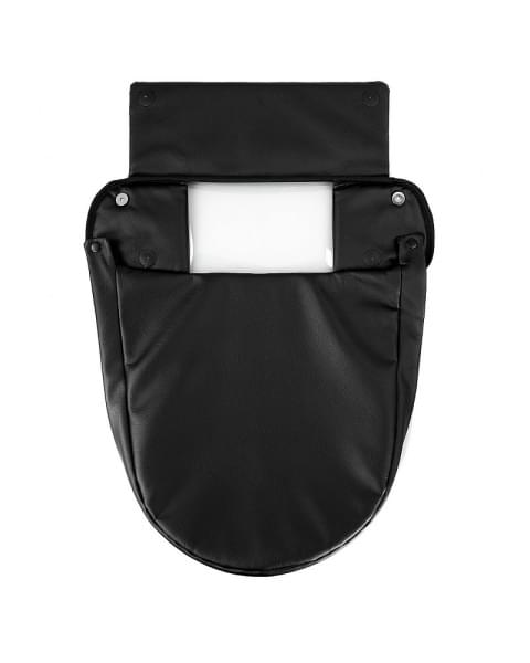 Детская коляска Roan Esso 2025 Кожа 2 в 1 ESSK/210/1 Black /Black/руч.Тем.коричневый