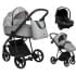Детская коляска Roan Sol Flowers 3 в 1 с автокреслом Tutis Elo Lux EduSky Black RSF/5002 Gray/Black