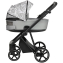 Детская коляска Roan Sol Flowers 3 в 1 с автокреслом Tutis Elo Lux EduSky Black RSF/5002 Gray/Black
