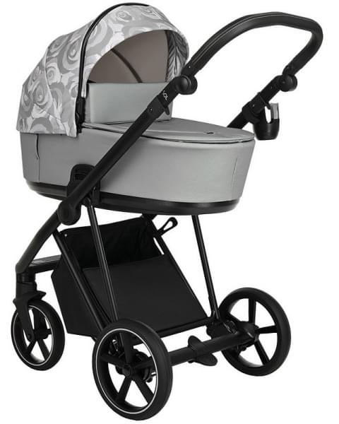 Детская коляска Roan Sol Flowers 3 в 1 с автокреслом Tutis Elo Lux EduSky Black RSF/5002 Gray/Black