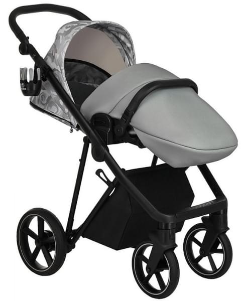 Детская коляска Roan Sol Flowers 3 в 1 с автокреслом Tutis Elo Lux EduSky Black RSF/5002 Gray/Black