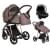 Детская коляска Roan Sol Luxury 3 в 1 с автокреслом Tutis Elo Lux EduSky Black RSL/4043 Cocoa/Rose Gold