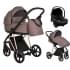 Детская коляска Roan Sol Luxury 3 в 1 с автокреслом Tutis Elo Lux EduSky Black RSL/4043 Cocoa/Rose Gold
