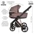 Детская коляска Roan Sol Luxury 3 в 1 с автокреслом Tutis Elo Lux EduSky Black RSL/4043 Cocoa/Rose Gold