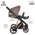 Детская коляска Roan Sol Luxury 3 в 1 с автокреслом Tutis Elo Lux EduSky Black RSL/4043 Cocoa/Rose Gold