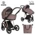 Детская коляска Roan Sol Luxury 3 в 1 с автокреслом Tutis Elo Lux EduSky Black RSL/4043 Cocoa/Rose Gold