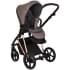 Детская коляска Roan Sol Luxury 3 в 1 с автокреслом Tutis Elo Lux EduSky Black RSL/4043 Cocoa/Rose Gold