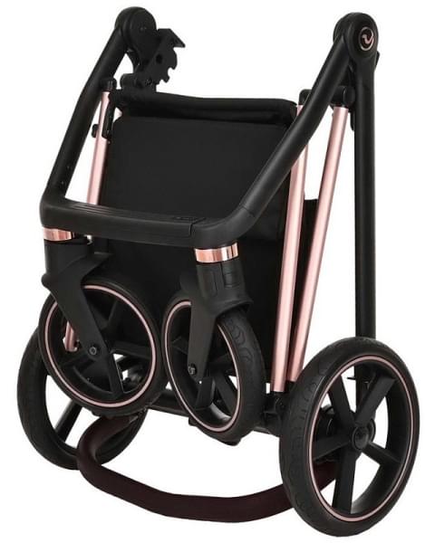 Детская коляска Roan Sol Luxury 3 в 1 с автокреслом Tutis Elo Lux EduSky Black RSL/4043 Cocoa/Rose Gold