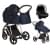 Детская коляска Roan Sol Luxury 3 в 1 с автокреслом Tutis Elo Lux EduSky Black RSL/4047 Mystic Blue/Rose Gold