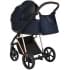 Детская коляска Roan Sol Luxury 3 в 1 с автокреслом Tutis Elo Lux EduSky Black RSL/4047 Mystic Blue/Rose Gold
