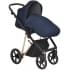 Детская коляска Roan Sol Luxury 3 в 1 с автокреслом Tutis Elo Lux EduSky Black RSL/4047 Mystic Blue/Rose Gold