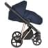 Детская коляска Roan Sol Luxury 3 в 1 с автокреслом Tutis Elo Lux EduSky Black RSL/4047 Mystic Blue/Rose Gold