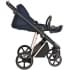 Детская коляска Roan Sol Luxury 3 в 1 с автокреслом Tutis Elo Lux EduSky Black RSL/4047 Mystic Blue/Rose Gold