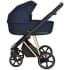 Детская коляска Roan Sol Luxury 3 в 1 с автокреслом Tutis Elo Lux EduSky Black RSL/4047 Mystic Blue/Rose Gold