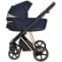 Детская коляска Roan Sol Luxury 3 в 1 с автокреслом Tutis Elo Lux EduSky Black RSL/4047 Mystic Blue/Rose Gold
