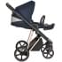 Детская коляска Roan Sol Luxury 3 в 1 с автокреслом Tutis Elo Lux EduSky Black RSL/4047 Mystic Blue/Rose Gold