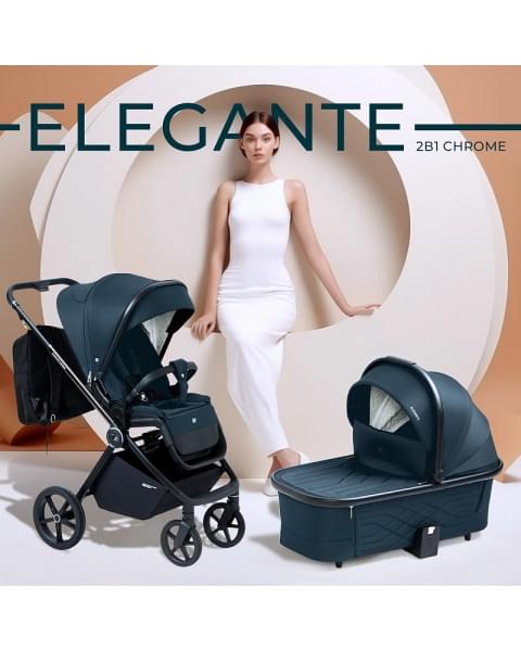 Детская коляска Sweet Baby Elegante 2 в 1 Chrome Blue