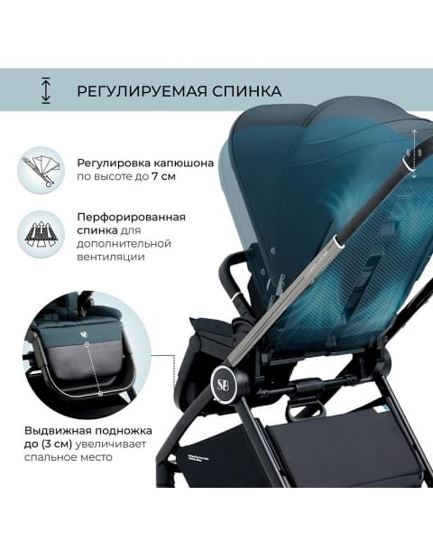Детская коляска Sweet Baby Elegante 2 в 1 Chrome Blue