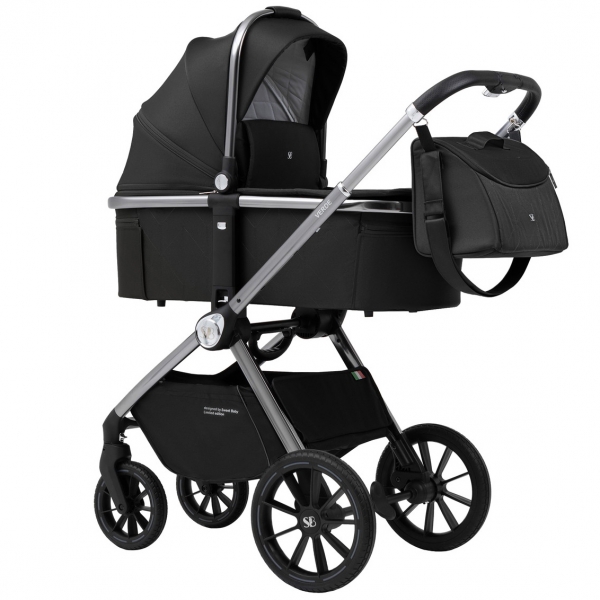 Детская коляска Sweet Baby Verde Silver 3 в 1 Black