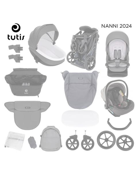 Детская коляска 3 в 1 Tutis Nanni 7 3 в 1 (060) Obsidian