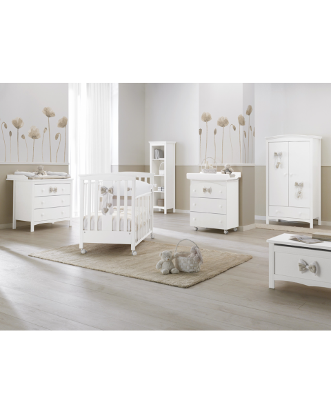 Детская кроватка на колесах Erbesi Lilli White