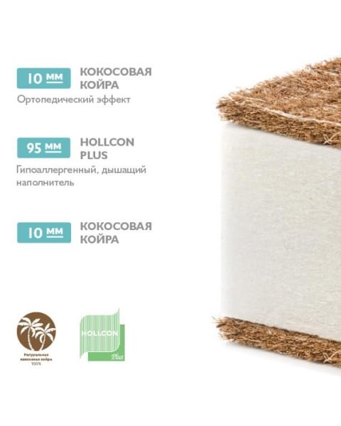 Детский матрас Plitex Юниор Waterproof 119х60х12 см. ЮВ-01/1