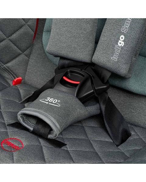 Автокресло Indigo Smart Isofix серый-зеленый