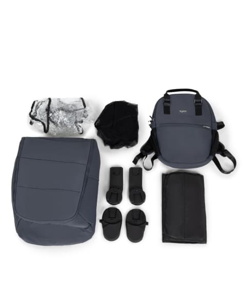 Коляска 2 в 1 Agex Prima Pro 2025, Midnight Grey (Темно-серый)
