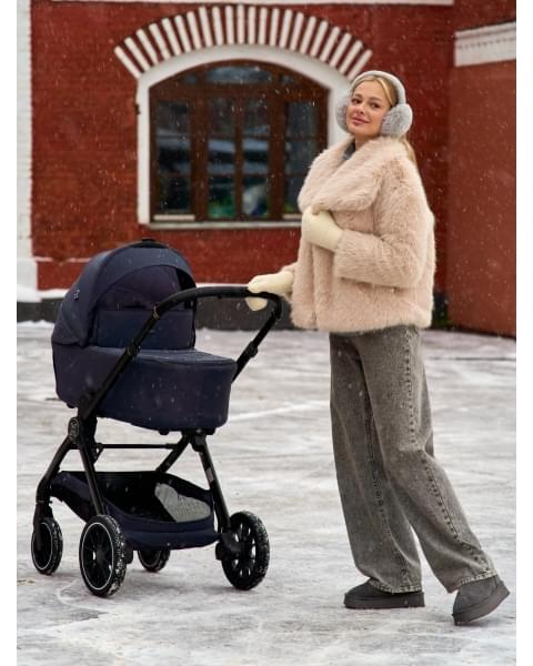 Коляска 2 в 1 Agex Prima Pro 2025, Midnight Grey (Темно-серый)