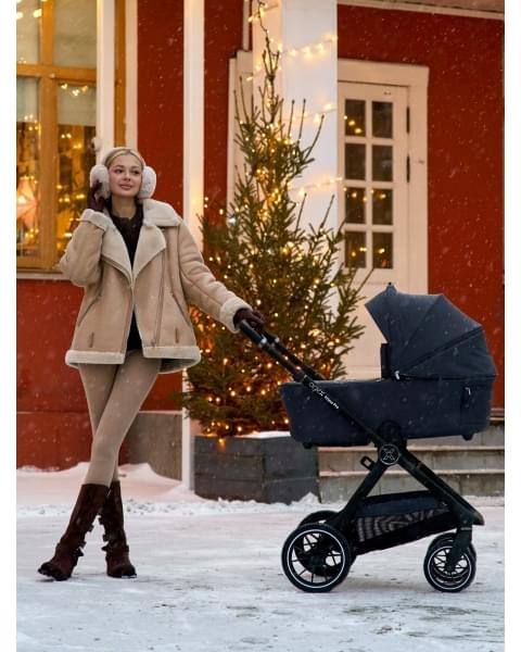 Коляска 2 в 1 Agex Prima Pro 2025, Midnight Grey (Темно-серый)