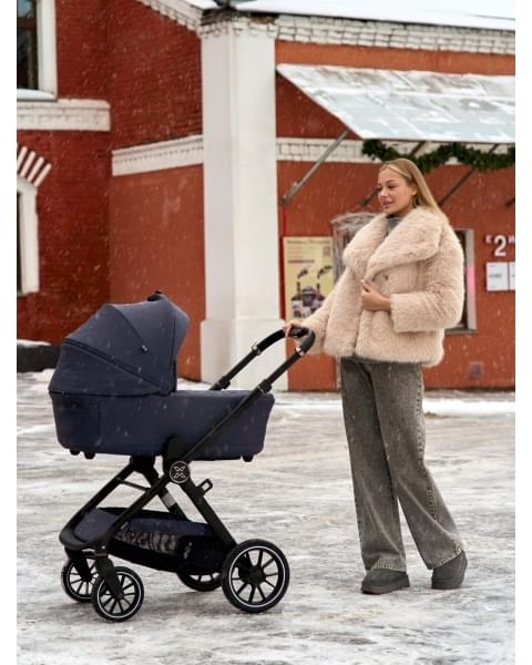 Коляска 2 в 1 Agex Prima Pro 2025, Midnight Grey (Темно-серый)