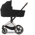 Коляска 2 в 1 Cybex Priam IV шасси Rose Gold, Deep Black (Черный)