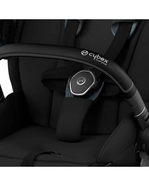 Коляска 2 в 1 Cybex Priam IV шасси Rose Gold, Deep Black (Черный)