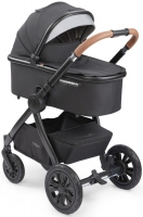 Коляска 2 в 1 Happy Baby Mommer Pro Nova (надувные колеса), Black Nova (Черный)
