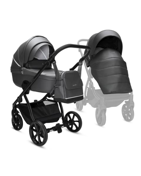 Коляска 2 в 1 Noordi Fjordi V.2 Leather, Shadow Grey (819)