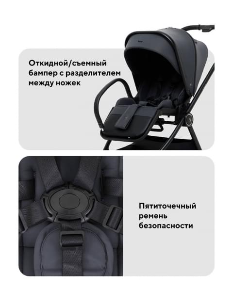 Коляска 2 в 1 Rant Teo Soft Graphite