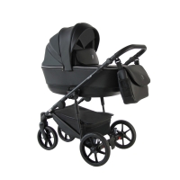 Коляска 2 в 1 Sevillababy Tisso, TIS-07 - Черный / Эко-кожа