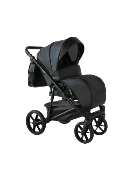 Коляска 2 в 1 Sevillababy Tisso, TIS-07 - Черный / Эко-кожа