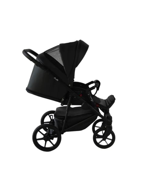 Коляска 2 в 1 Sevillababy Tisso, TIS-07 - Черный / Эко-кожа