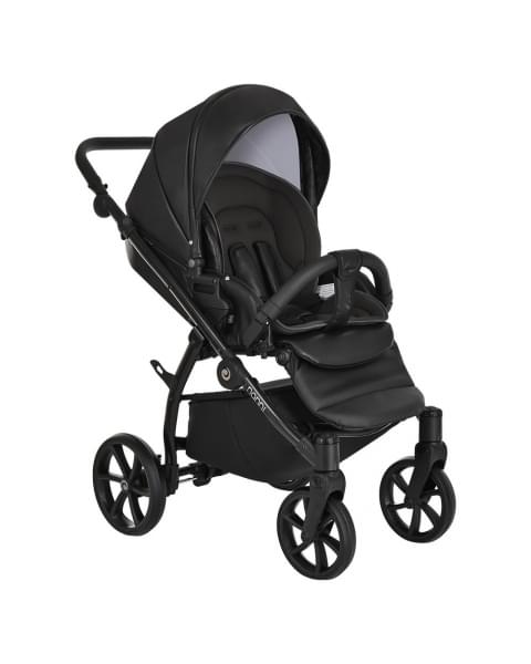 Коляска 2 в 1 Tutis Nanni Leather 2023, Черный (699)