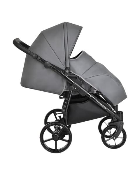 Коляска 2 в 1 Tutis Novo Leather 2023, Dark Grey (Темно-серый)
