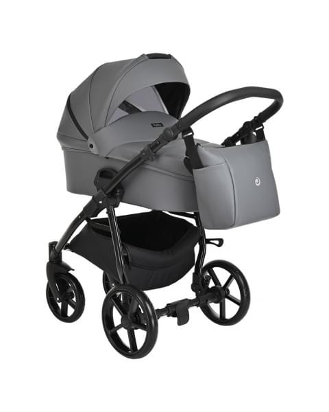 Коляска 2 в 1 Tutis Novo Leather 2023, Dark Grey (Темно-серый)