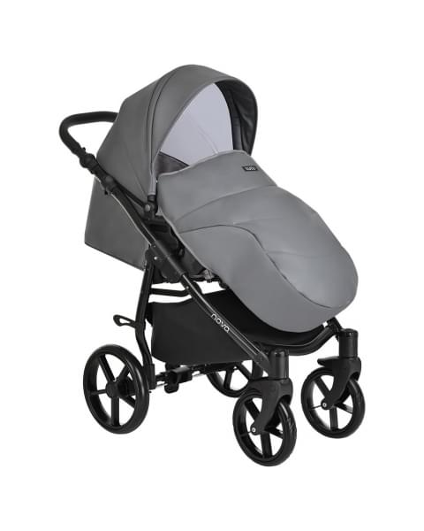 Коляска 2 в 1 Tutis Novo Leather 2023, Dark Grey (Темно-серый)
