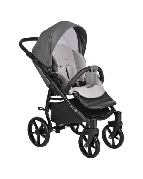 Коляска 2 в 1 Tutis Novo Leather 2023, Dark Grey (Темно-серый)
