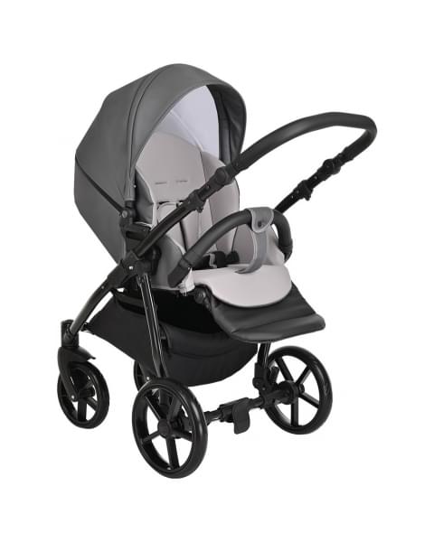 Коляска 2 в 1 Tutis Novo Leather 2023, Dark Grey (Темно-серый)