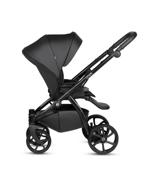 Коляска 2 в 1 Tutis Uno 5+ Leather Collection, Jet Black (699)