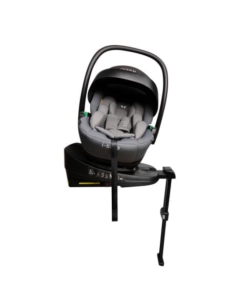 Коляска 3 в 1 Agex Prima Pro 2025, Midnight Grey (Темно-серый) + Автокресло Agex i-Safe (0-13 кг), Grey (Серый)