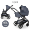 Коляска 3 в 1 Agex Prima Pro 2025, Midnight Grey (Темно-серый) + Автокресло Agex i-Safe (0-13 кг), Grey (Серый)