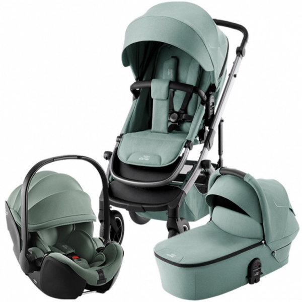 Коляска 3 в 1 Britax Roemer Smile 5Z, Jade Green (Зеленый) + Автокресло Baby-Safe Pro, Jade Green (Зеленый)